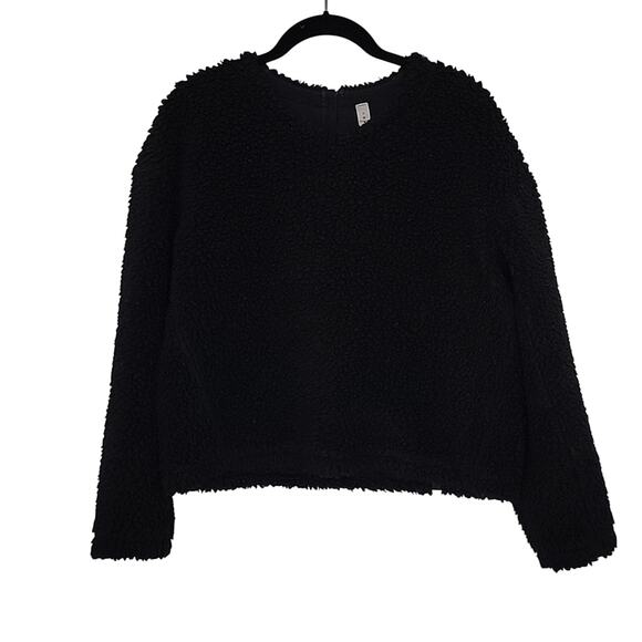 Lululemon Wool Whenever Crew Fleece Sweater in Black, 6 - Picture 1 of 7